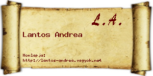 Lantos Andrea névjegykártya