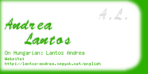 andrea lantos business card